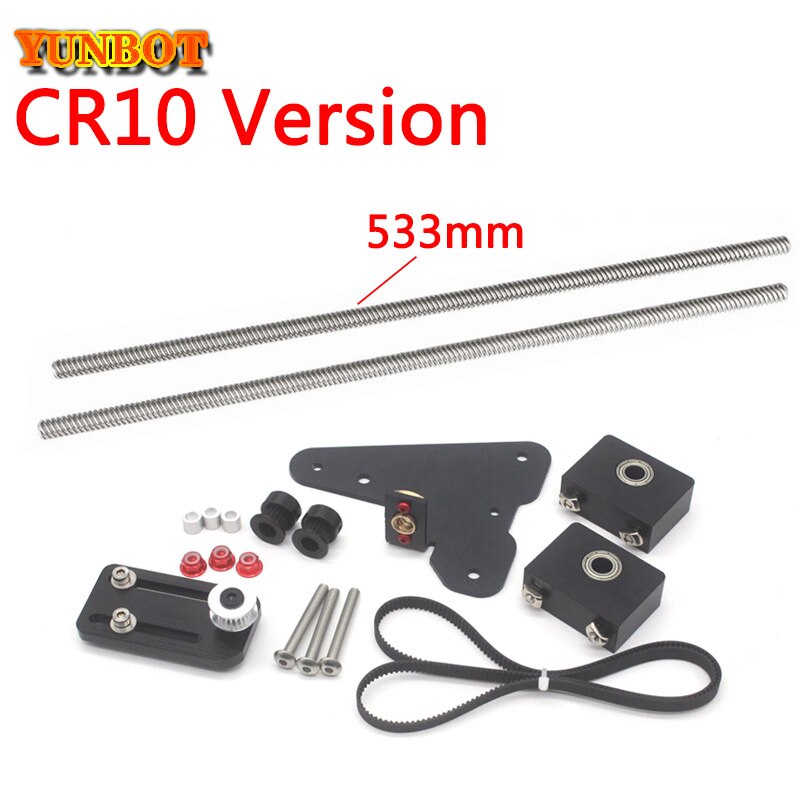 3D Printer Parts Upgrade Kits Creality Ender 3/CR10 Dual Z Axis T8 Lead Screw Kits Bracket Aluminum Profile WIth Belt Pulley: CR-10