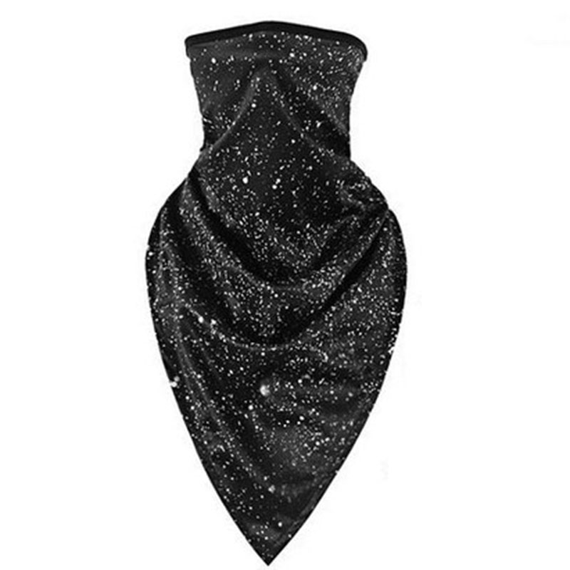 Sports de plein air casquettes de vélo écharpe cyclisme Bandana équipement de vélo chapeaux Ride cou masque vélo Triangle bandeau écharpe: Dark black