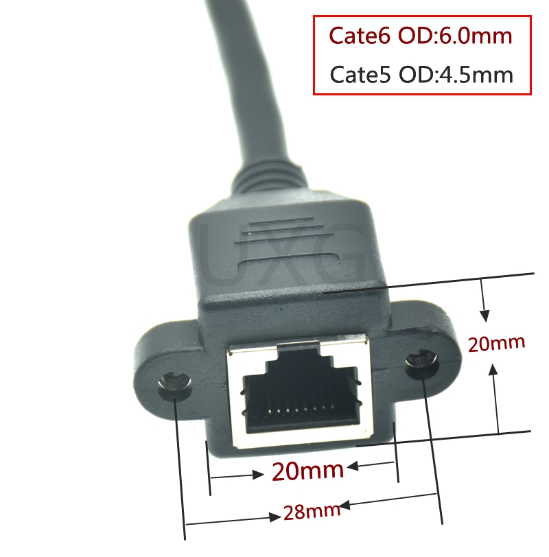 Cavo RJ45 da 8 spillo maschio a femmina Ethernet LAN prolunga di rete connettore per montaggio a pannello a vite cavo di prolunga gatto5E gatto6E RJ 45