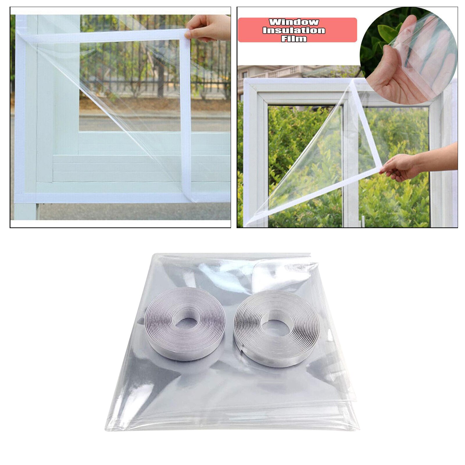 Winter Glasfolie Zelfklevende Isolatie Winddicht Warm Isolator Clear Winterizing Afdichting Krimpen Seal Covers Koude Wrap