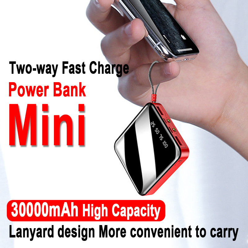 Portable mini mobile power bidirectionnel charge rapide chargeur de batterie  affichage numérique batterie externe
