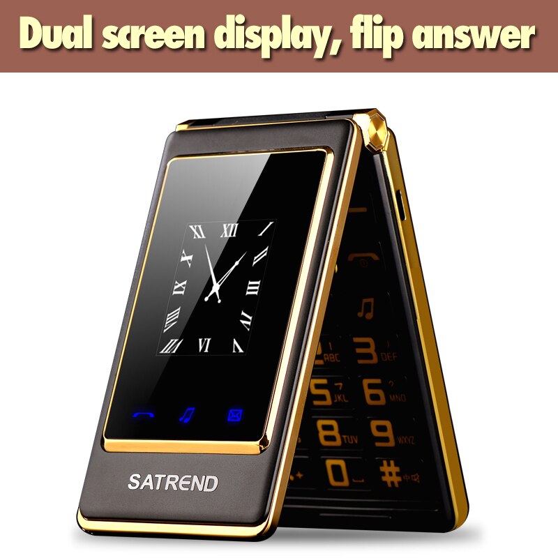 Flip Touch Screen Dual Screen Telefoon A15 Dual Sim Goedkope Senior Mobiele Telefoon Oudere Clamshell
