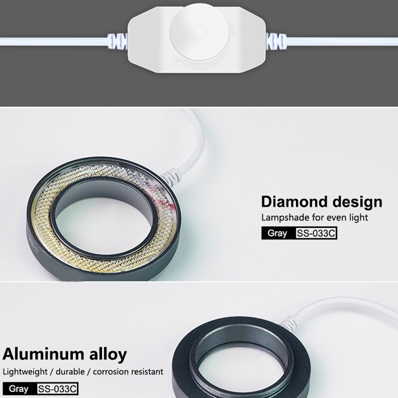BEAU-SS-033C Microscope Light Source Ring Light Source White Light Source Lamp Cover Switch Control 110V-220V