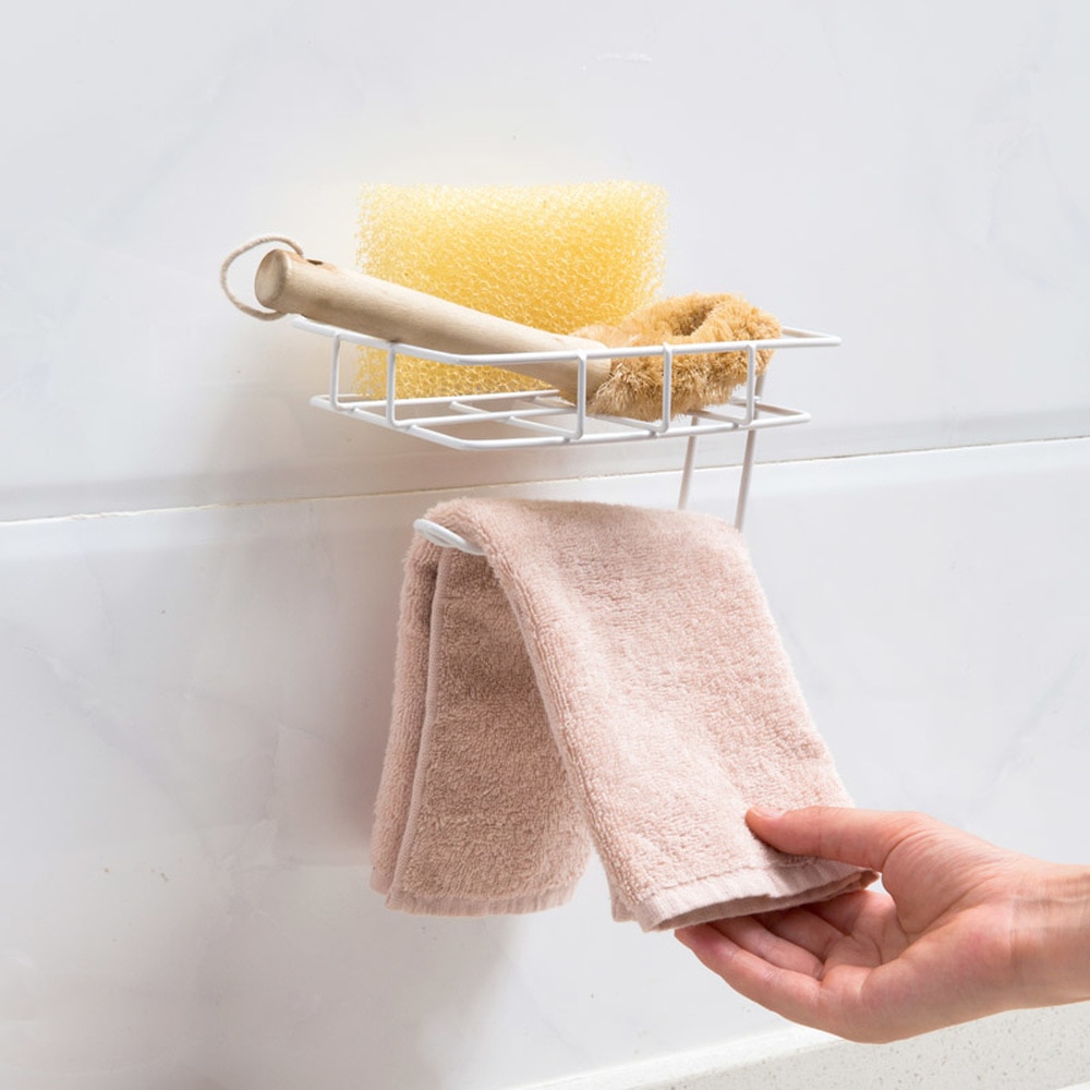 Wrought iron free punch paper towel rack toilet paper holder kitchen storage rack roll paper rack wx10080958