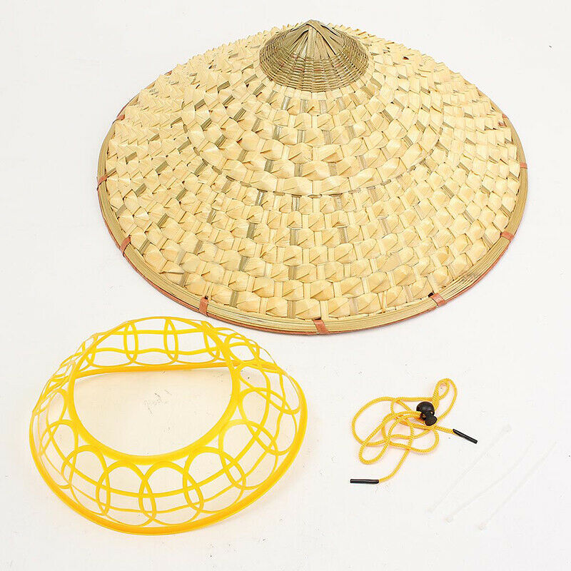 Vietnamese Japanese Coolie Straw Bamboo Cone Sun Hat Garden Farmer Fishing