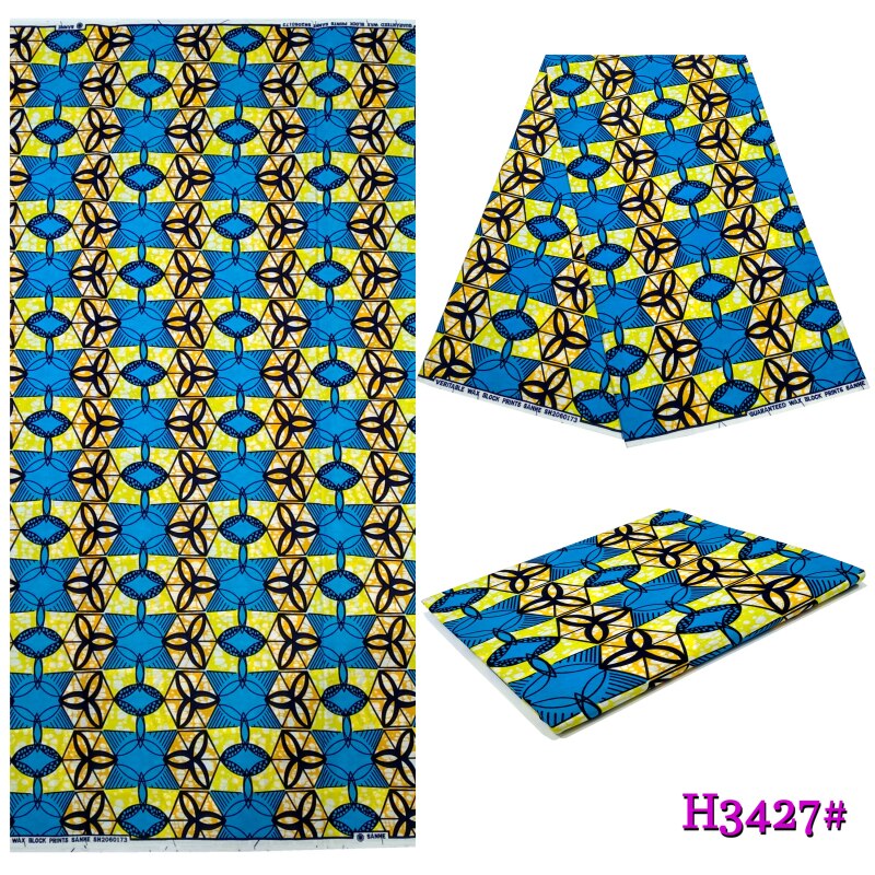 Pagne – véritable Wax 100% coton à imprimés colorés, Tissu africain de à la , couture artisanale, 6 Yards pour robe de soirée décontractée