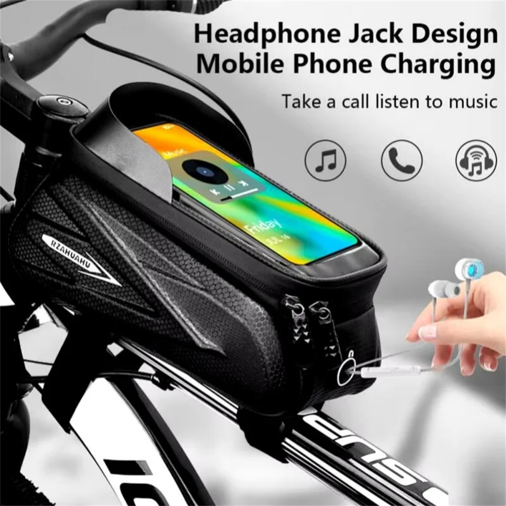 Sac de vélo à coque rigide pour écran tactile, étui de rangement étanche pour téléphone, tube avant de VTT