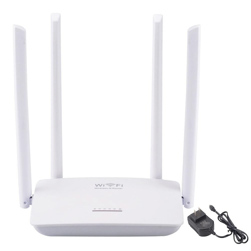 2,4G kabellos Router wifi 300Mbps 4 Antennen Drahtlose WiFi Starke Signal Heimgebrauch Router Booster: uns Stecker