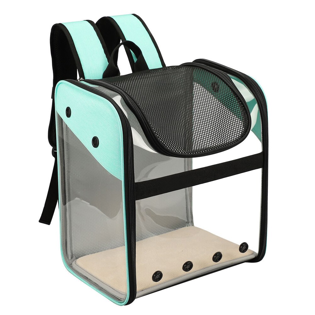 Airline Goedgekeurd Volledig Geventileerde Mesh Pet Carrier Rugzak Voor Honden En Katten Honden Voor Reizen, Wandelen, wandelen En Outdoor Gebruik: Black Green