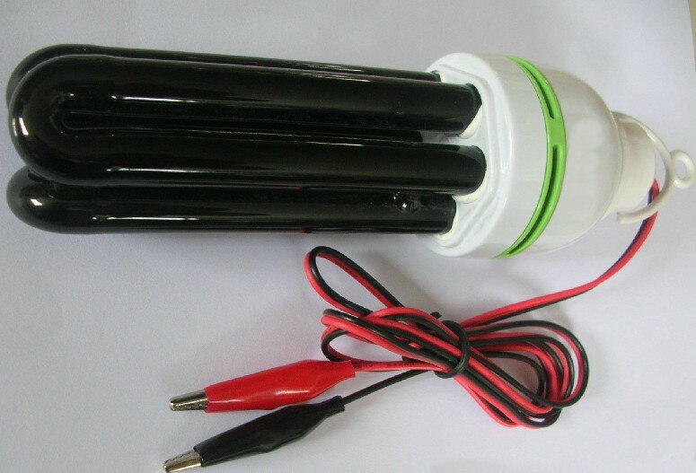 Lámpara violeta de 25W 3U, trampa de luz negra para agricultura, lámparas de ahorro de energía violeta de 12 V, luz germicida ultravioleta