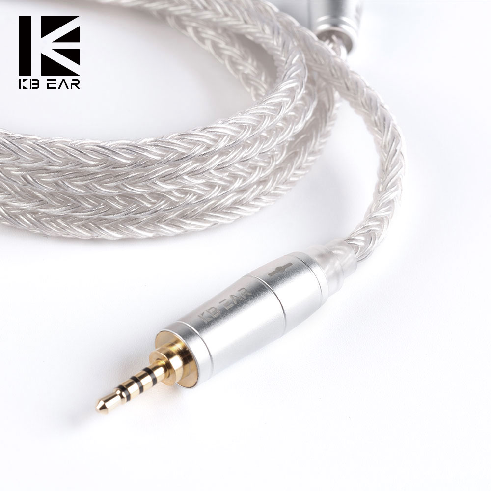 KB OHR 16 Ader silber kabel mit metall 2Stift/MMCX/QDC Stecker Verwenden Für TRN V90 BA5 KZ ZSX ZS10 Profi wie10 BLON BL-03 CCA C12 QDC