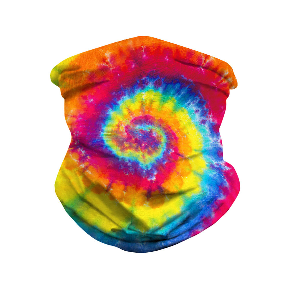 Tie-Dye Gradiënt Afdrukken Mannen En Vrouwen Beanie Hoofdband Hood Masker Hals Gaitere Sjaal Stof Vierkante cap Trend: H