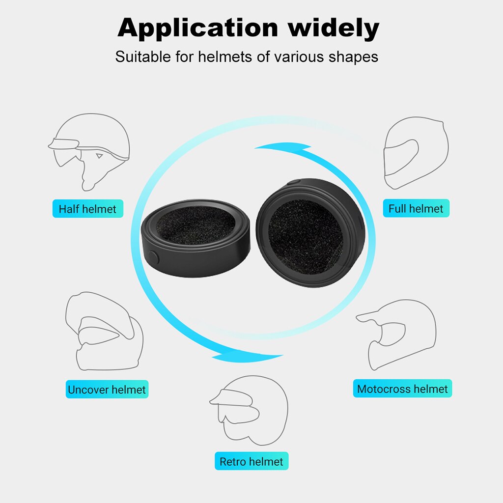 Helmet Headset Intercom Bluetooth Headphone Hands-Free Call Control Black