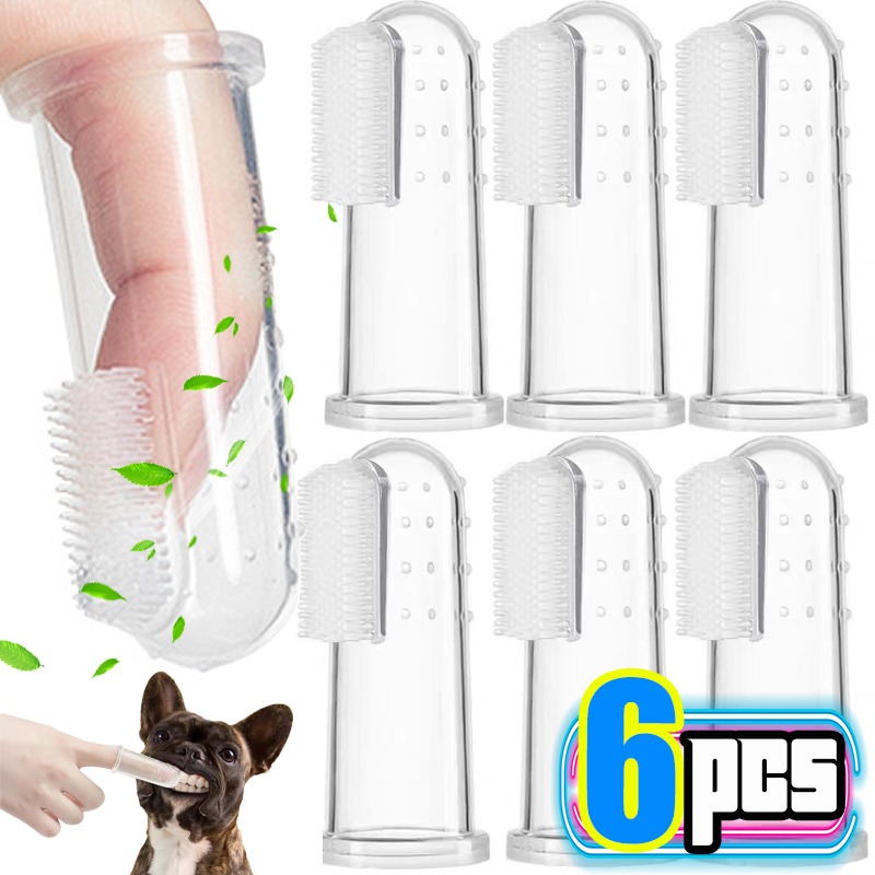 Silikon Weiche Haustier Finger Manschette Zahnbürsten Hund Pinsel Mundgeruch Zahnstein Zähne Pflege Werkzeug Katze Reinigung Peeling Silicagel Haustier Liefert