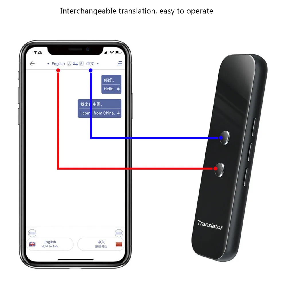 Traductor Himtop portátil, 137 idiomas, aplicación inteligente de texto por voz instantánea, fotografía, traducción de idiomas, aprendizaje, viajes, negocios
