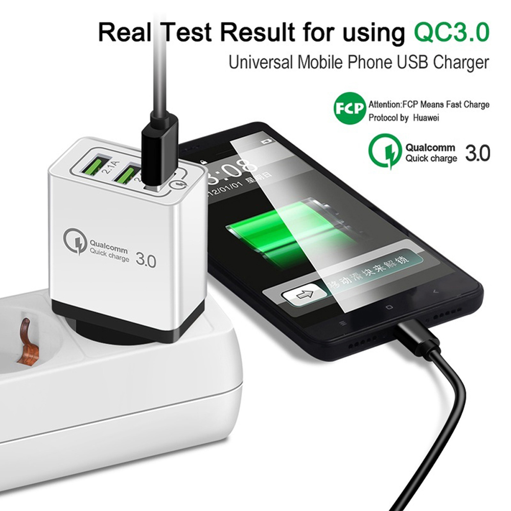 Coming 4 Port Quick Charge QC 3.0 USB Charger Travel Wall Adapter EU US plug 3.1A Mobile Phone Fast Charging