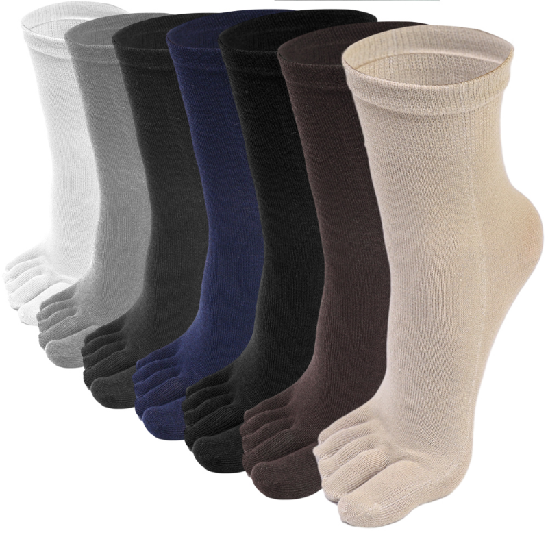 1/5 pares de calcetines de cinco dedos calcetines de algodón transpirables Unisex deportes correr sudor absorbente antibacteriano tobillo calcetines
