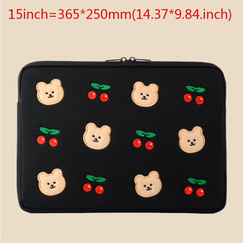 Cotton Bear torby do przechowywania laptopa na rękaw 11/13 cala dla Macbook Air Pro 13 15 torebka na komputer teczka torba na notebooka: C 15inch