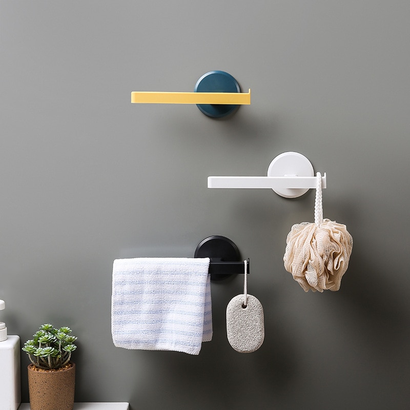 Vægmonteret håndklædeholder nordisk stil abs plastik håndklædeholder til badeværelse køkken nordisk stil håndklædehænger