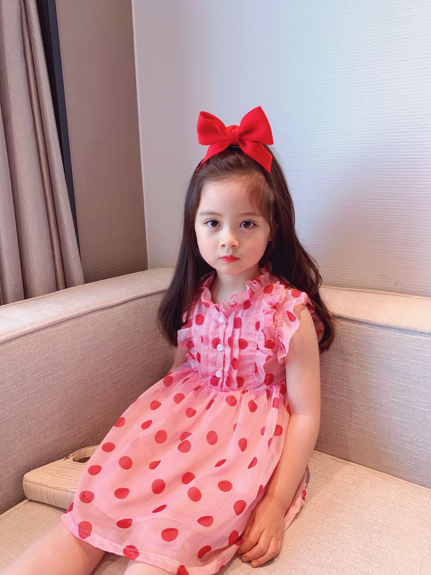 Ins Meisjes Mouwloze Jurken Kinderen Dot Jurk Zomer Katoenen Meisjes Jurk