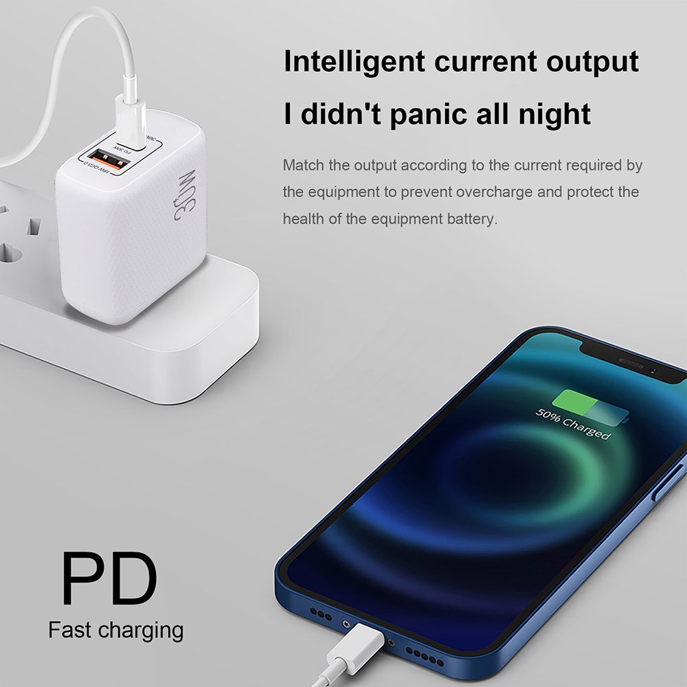 PD 30W USB Quick Charge Typ C PD QC 3,0 Schnelle Lade Für iPhone 13 12 11 Pro Max samsung S21 Wand Telefon Ladegerät Reise Adapter