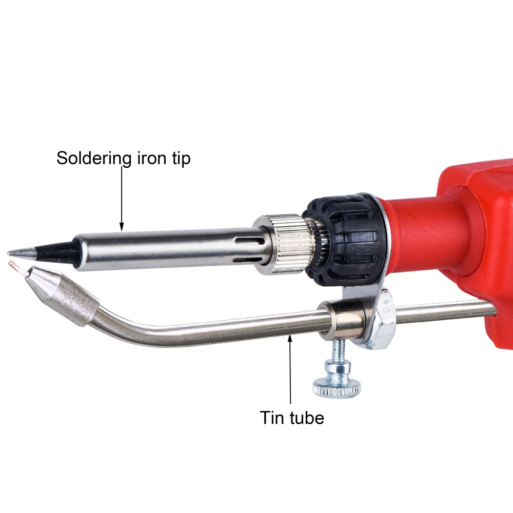 JCD 80W Soldering Gun Kit With Soldering Tips Tweezers Desoldering Pump Soldering Wires Solder Nozzle Cleaning Mesh Repair Tools