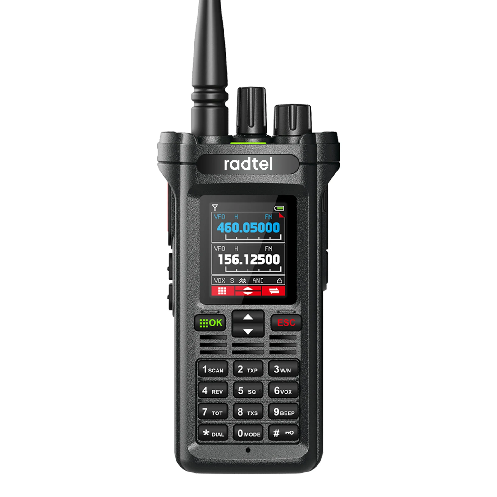 Radtel RT-751 10 W Luft Band Walkie Talkie Dual Band Amateur Amateurfunk 199CH HT USB-C Akku NOAA FM bin Zwei-Wege-Radio: Camo / Euro
