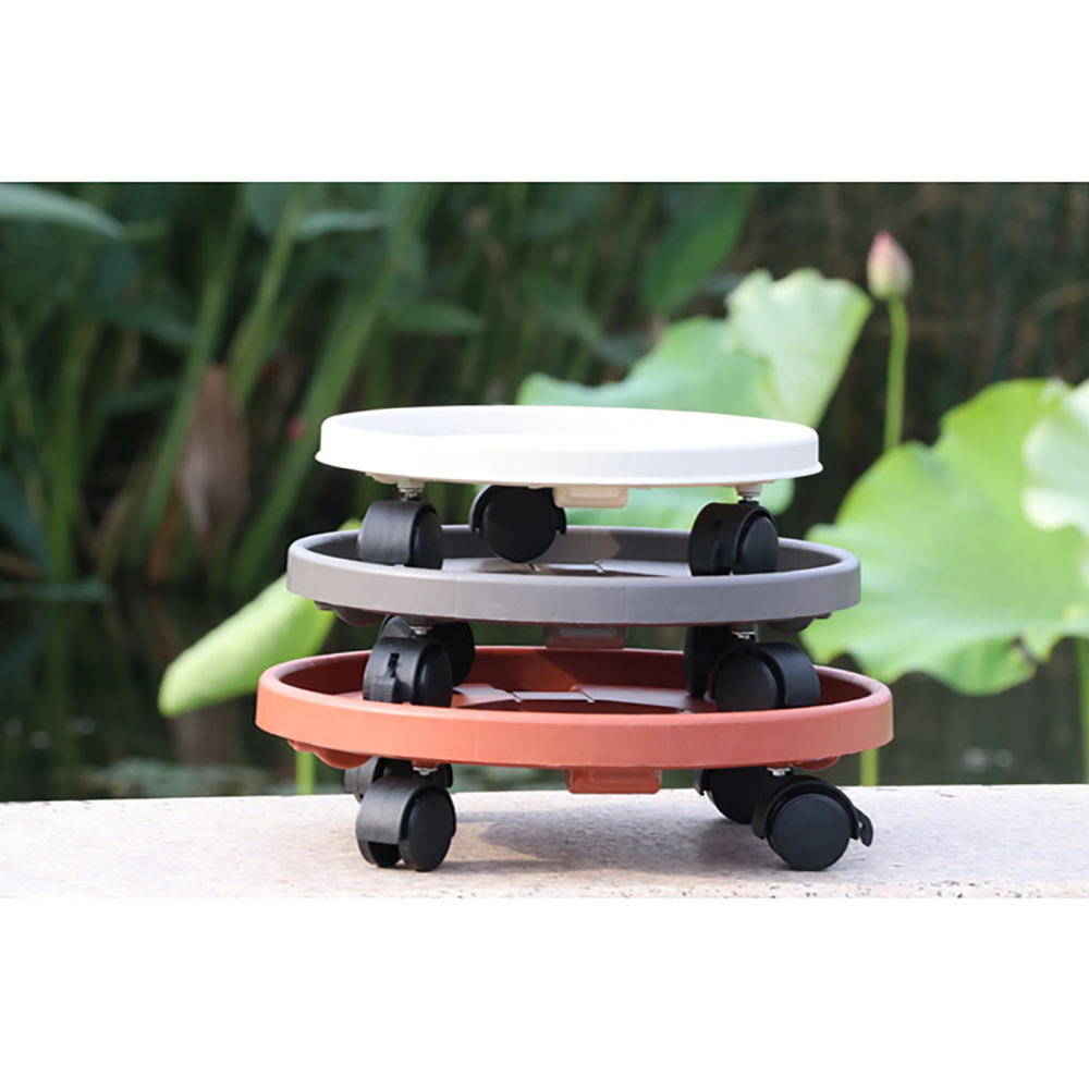 Support de Pot de fleur à roues universelles, support Mobile, plateau Mobile épais, Vase rond amovible avec rouleaux, support pour plantes