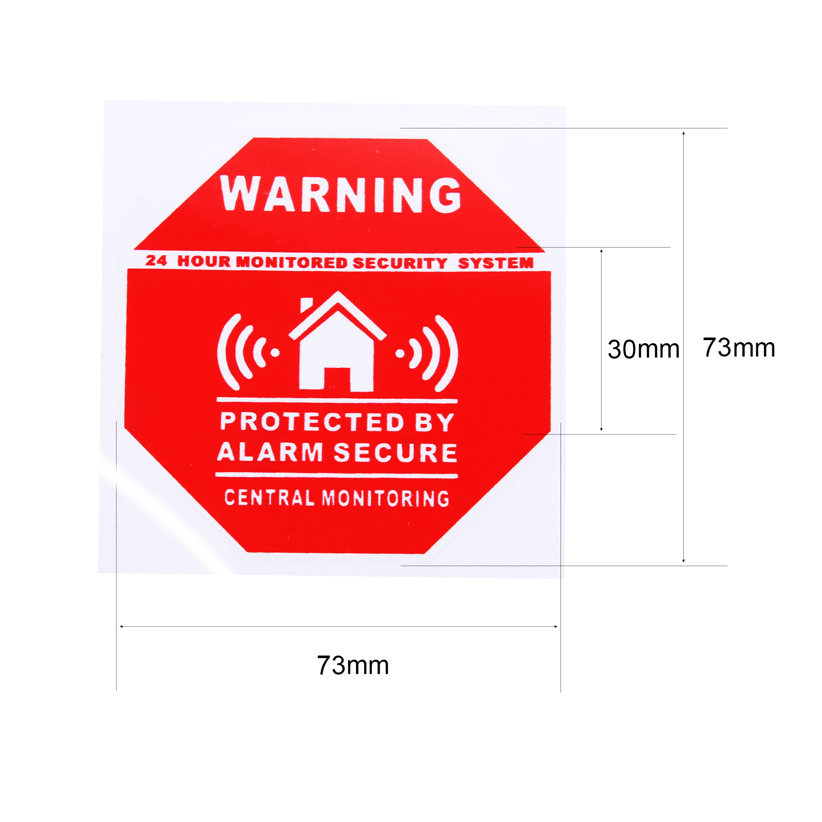 4pcs 2.87" x 2.87" Home House Alarm Security Stickers Decals Signs for Windows & Doors Warning Safety