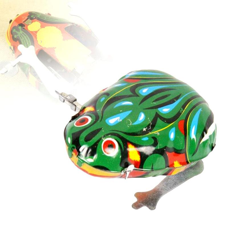 Nostalgische alte spielzeug zinn frosch Baby haar streifen spielzeug auf der kette spielzeug Stall freundlicher