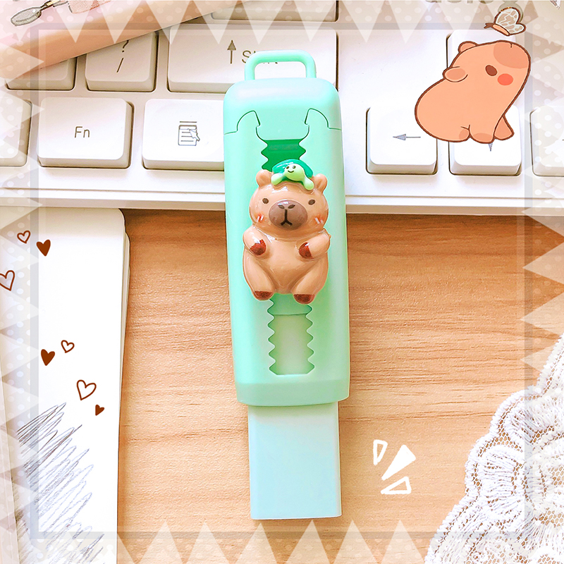 Kawaii papeterie esthétique papeterie fournitures de bureau articles scolaires pour enfants gomme mignon Capybara gomme drôle caoutchouc: Bourgogne