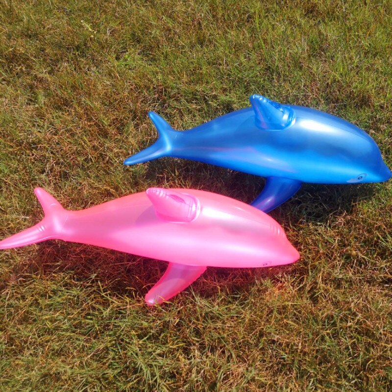 1 PC Simulation Cute PVC Blow Up Toy Inflatable Dolphin Beach Toy Bath Time Toy for Girls Boys