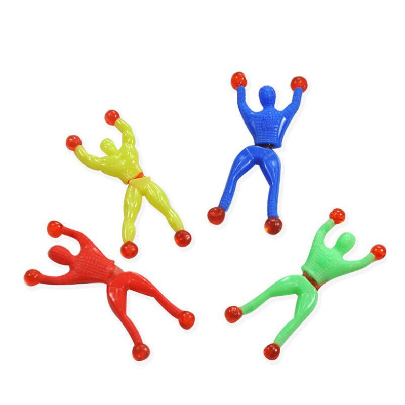 6Pcs Kinderen Mini Speelgoed Muur Klimmer Sticky Hand Kikker Hamer Speelgoed Prank Gadgets Kids Party Gunsten Lot