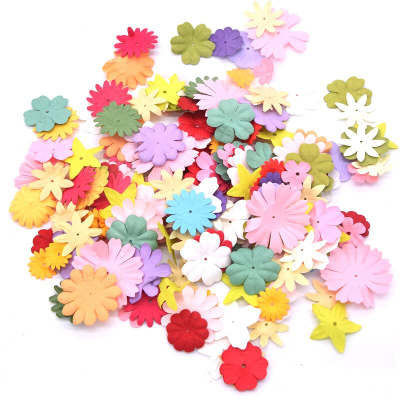 Small Paper Flower DIY Cards Craft Decoration Scrapbook Embellishment: Only Flower 6g