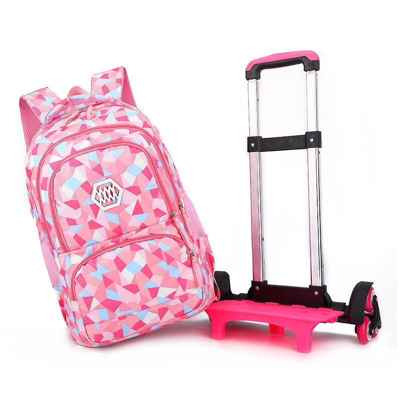 Grote Capaciteit Trolley Rugzakken Kind Schooltassen Voor Tienermeisjes Jongens Waterdichte School Rugzak Kids Reizen Wielen Zak