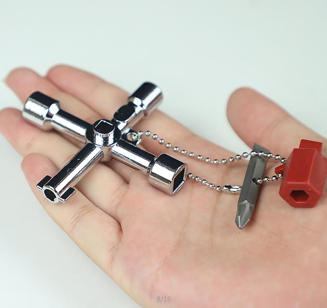 Multifunction Universal Triangle Wrench Key Plumber Keys Triangle For Gas Electric Meter Cabinets Bleed Radiators