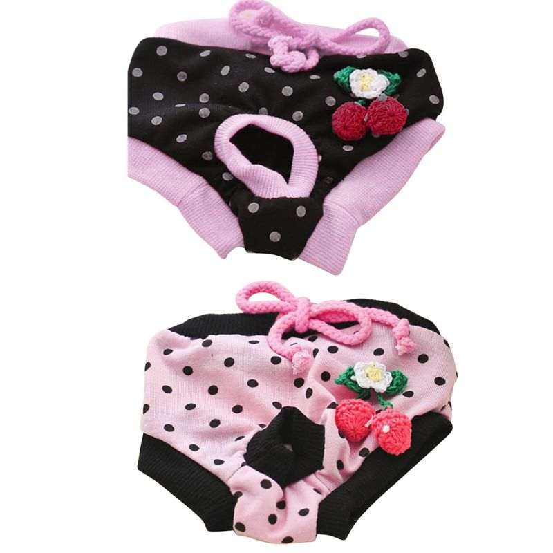 Cartoon Dog Diaper Physiological Pants Sanitary Washable Female Dog Short Panties Underwear Briefs For Girl Dogs Pet Supplies