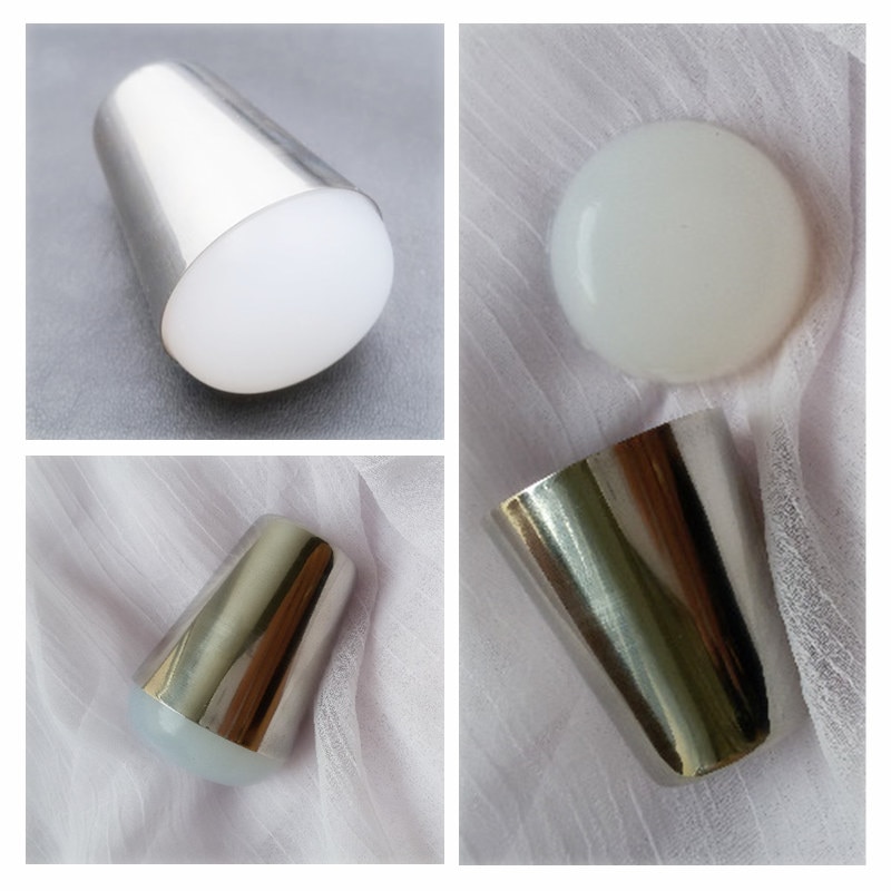 1 Pc Siliconen Nail Stamper Marshmallow Clear Stamper Met Schraper Manicure Nail Art Stempel Gereedschap 4 Cm