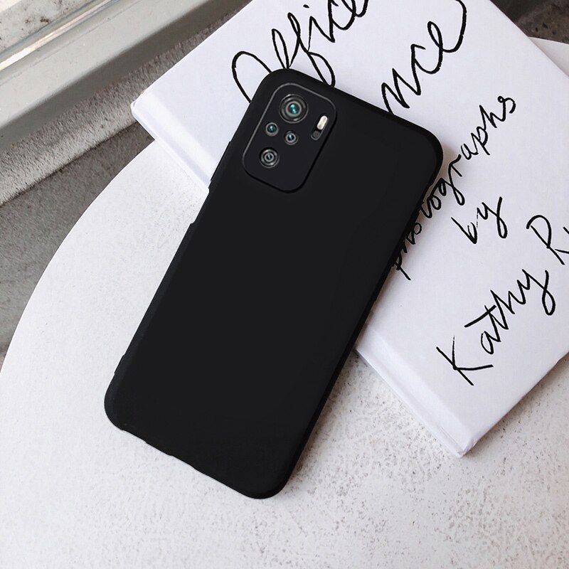 Funda protectora de cámara para xiaomi redmi note 10, 10S pro max, 6,43 pulgadas, fina, mate, suave, tpu, sin huella dactilar: Redmi Note 10 Pro / black