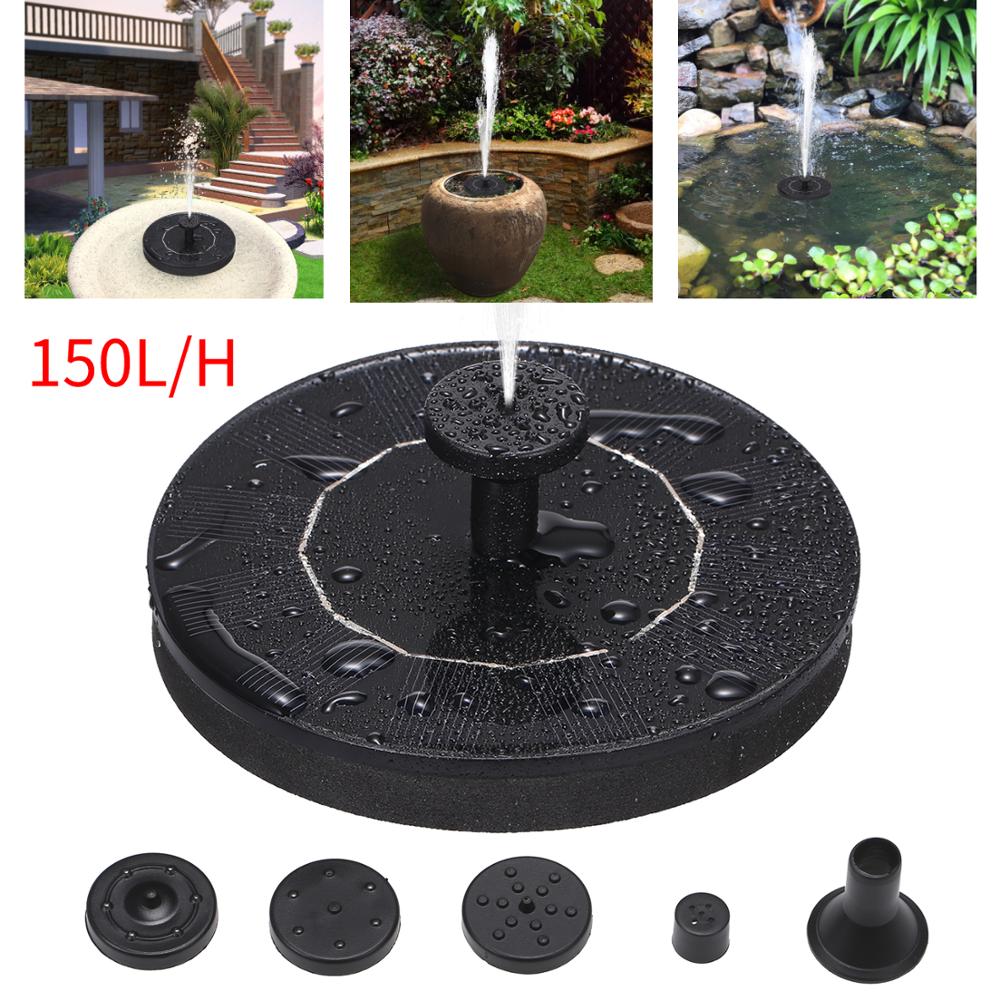 150L/H Solar Fontein Diy Vogelbad Fontein Pomp Outdoor Drijvende Fontein Kit Voor Aquarium Vijver Garden Pool decoratie