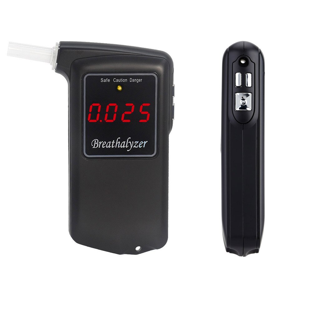 Professionele Blaastest Digitale Adem Alcohol Tester Alcohol Tester Meter Met 10 Stuks Transparante Mondstukken Alcohol Detector