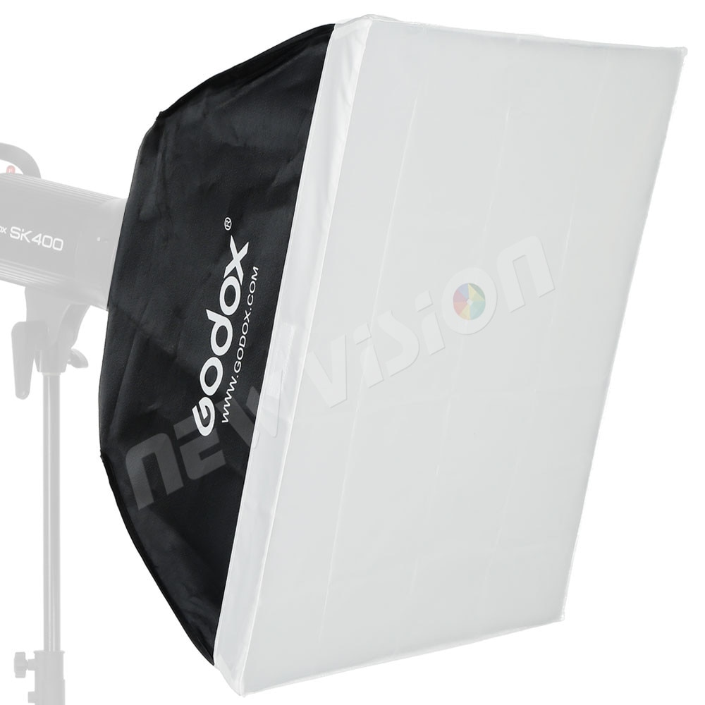 Godox 60 X 60cm / 24" X24" Portable Rectangular Studio Strobe Softbox Diffuser with Bowens Mount for Studio Flash DE300 DE400