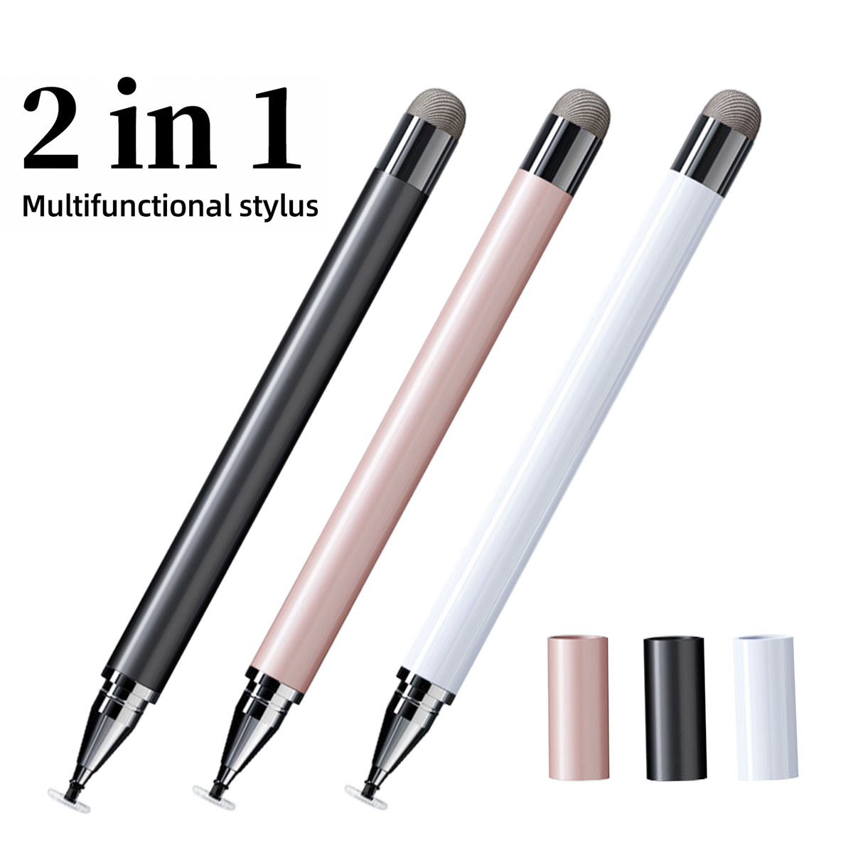 2 in 1 universell styluspenna för ipad android surfplatta mobiltelefontillbehör ritplatta kapacitiv skärm pekpenna
