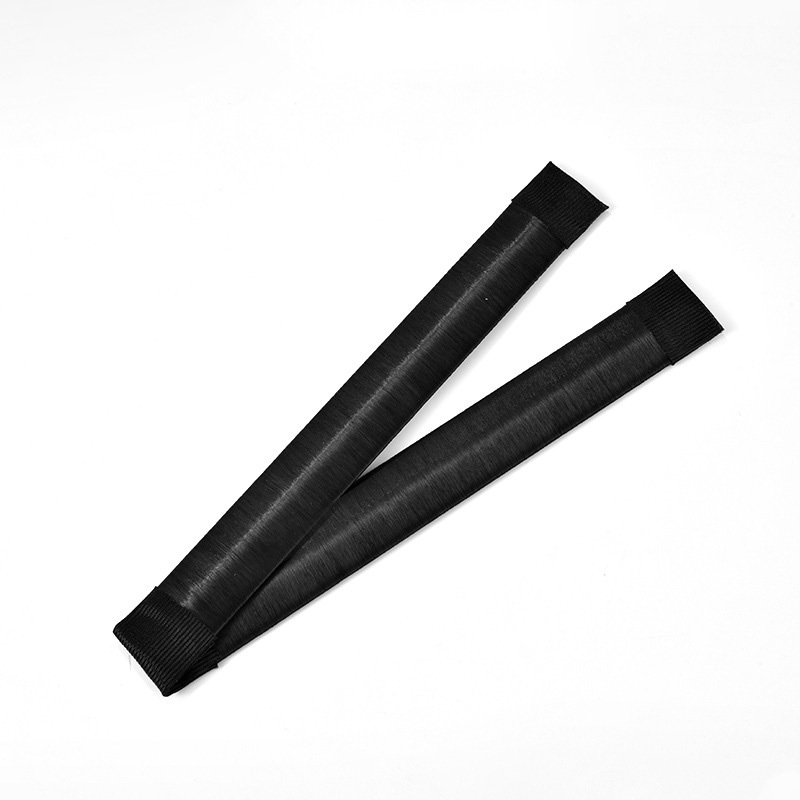 Lady Girl-accesorios para el cabello para niña, dulce plato francés, banda para el cabello, bola giratoria, herramienta mágica de bricolaje, fabricante de moños, donas sintéticas, banda para la cabeza: Negro