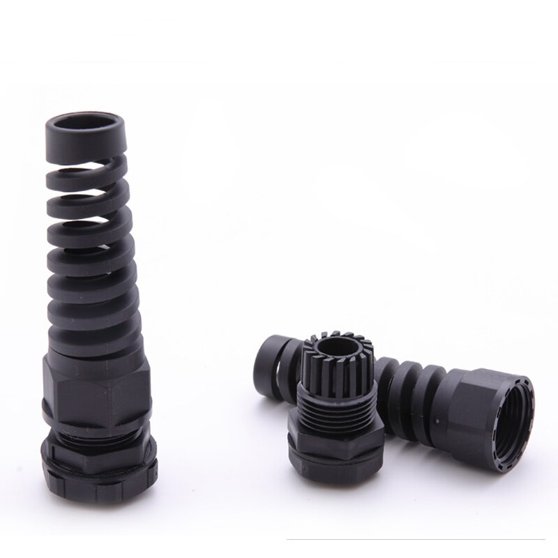 5 pièces IP68 étanche anti-flexion longue câble joint manchon connecteur plastique vis contrainte protecteur M12 PG7 / PG9 / PG11 3-6mm