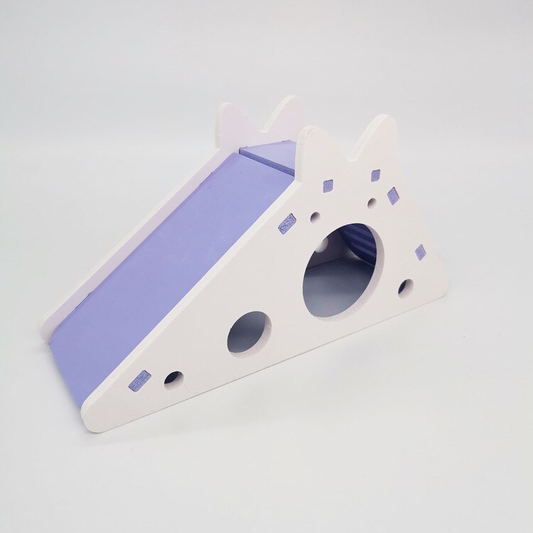 Tobogán de juguete para hámster, casa de Totoro para hámster, accesorios para jaula de conejillo de indias: Purple A