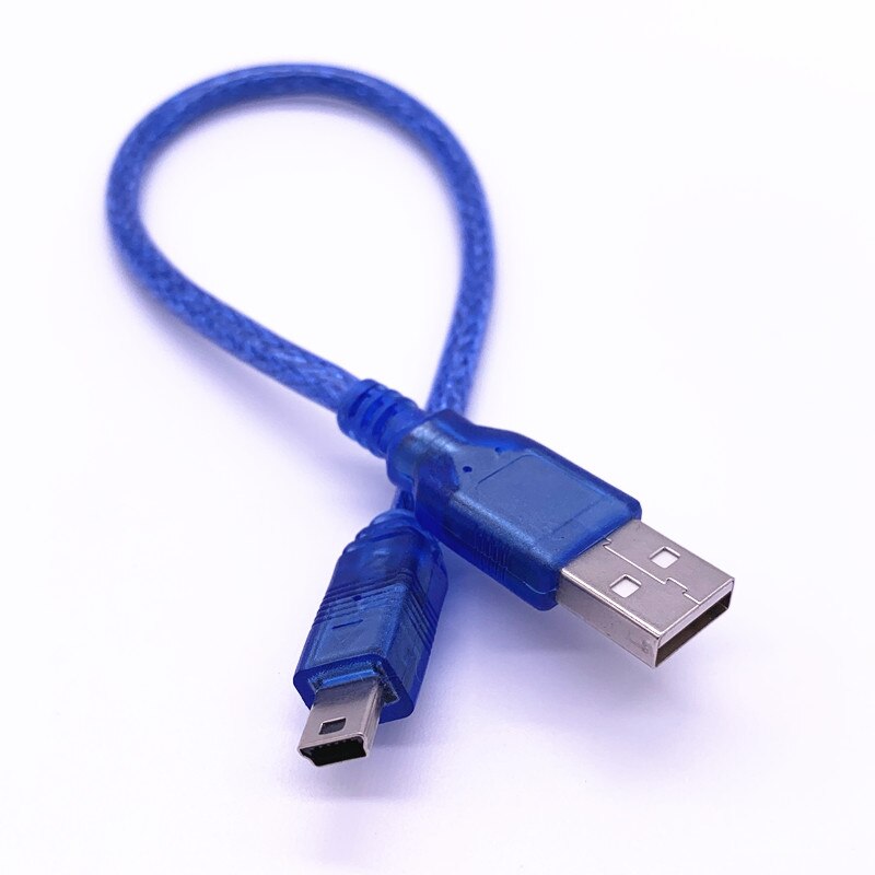 Blu Breve USB 2.0 A Maschio A Mini 5 Spille B di Dati Cavo di Carico del cavo Adattatore 30 centimetri