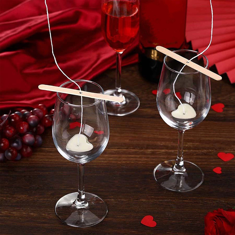 100Pcs/pack Wooden Candles Wick With Sustainer Tab Candle Core For Candle Making Supply Soy Parffin Wax