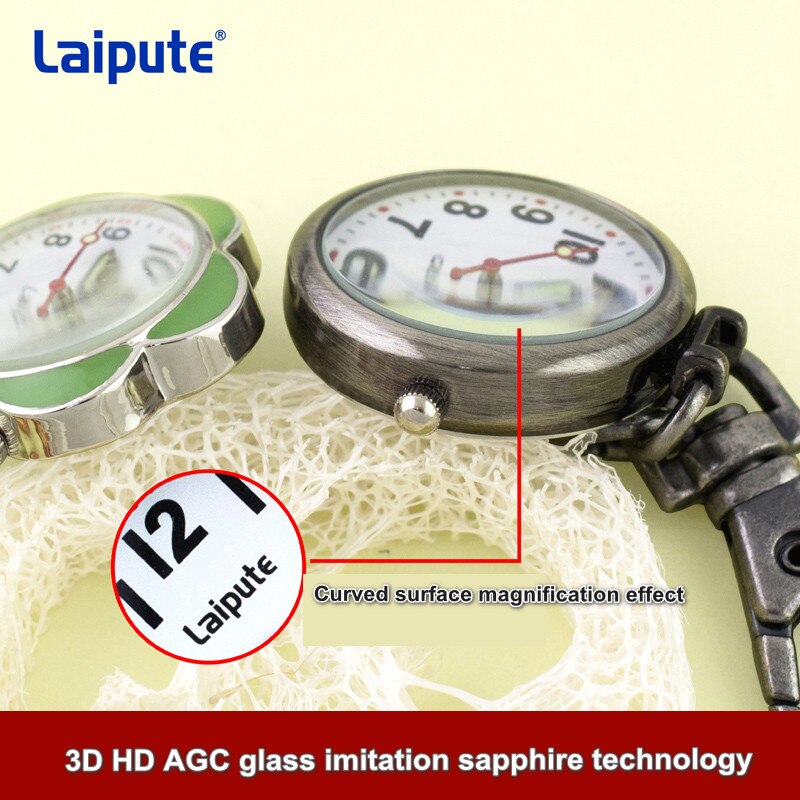LAIPUTE-reloj de bolsillo de enfermera para hombre y mujer, accesorio de acero inoxidable, plateado, médico, FOB, de cuarzo, analógico, colgante, GL46