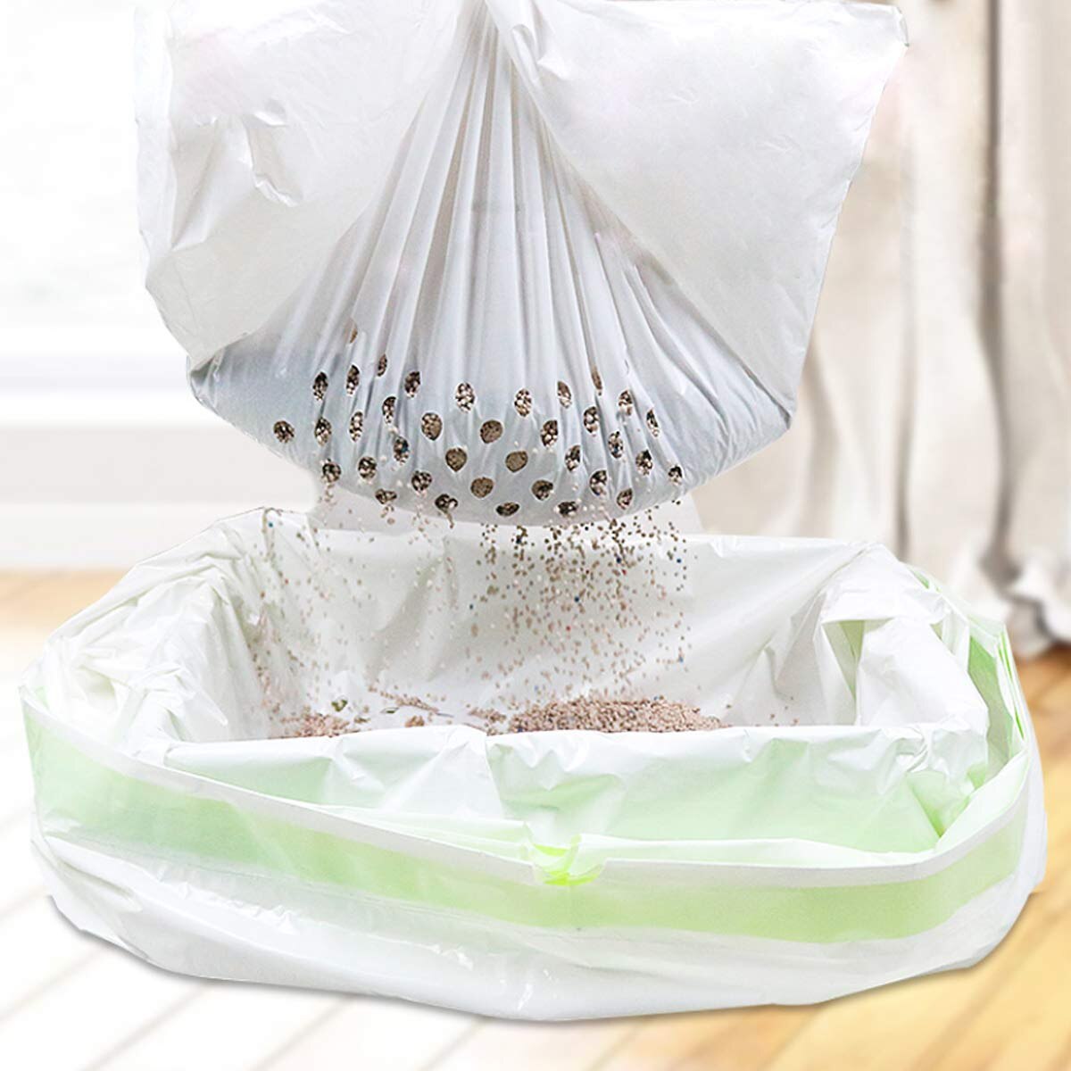 Cat Litter Box Filter Bag Pet Sandbox Toilet Tray Sifting Liners Waste Bags Kitten Litter Pan Bags Cleaning Supplies for Cats: SUIT A (FILTER) / S